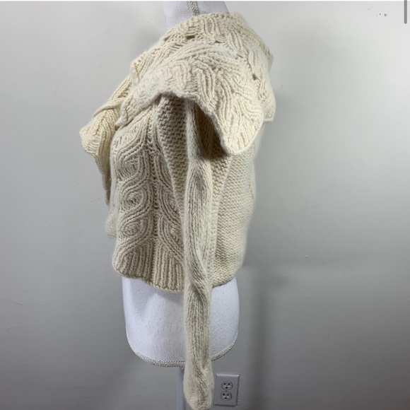 Sleeping on Snow Angora Rabbit Hair Sweater-beige - Picture 3 of 12